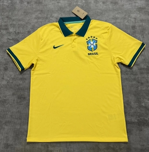 2026 Brazil yellow POLO size S-4XL